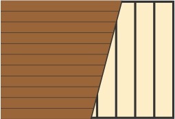 Схема укладки террасной доски по горизонтали